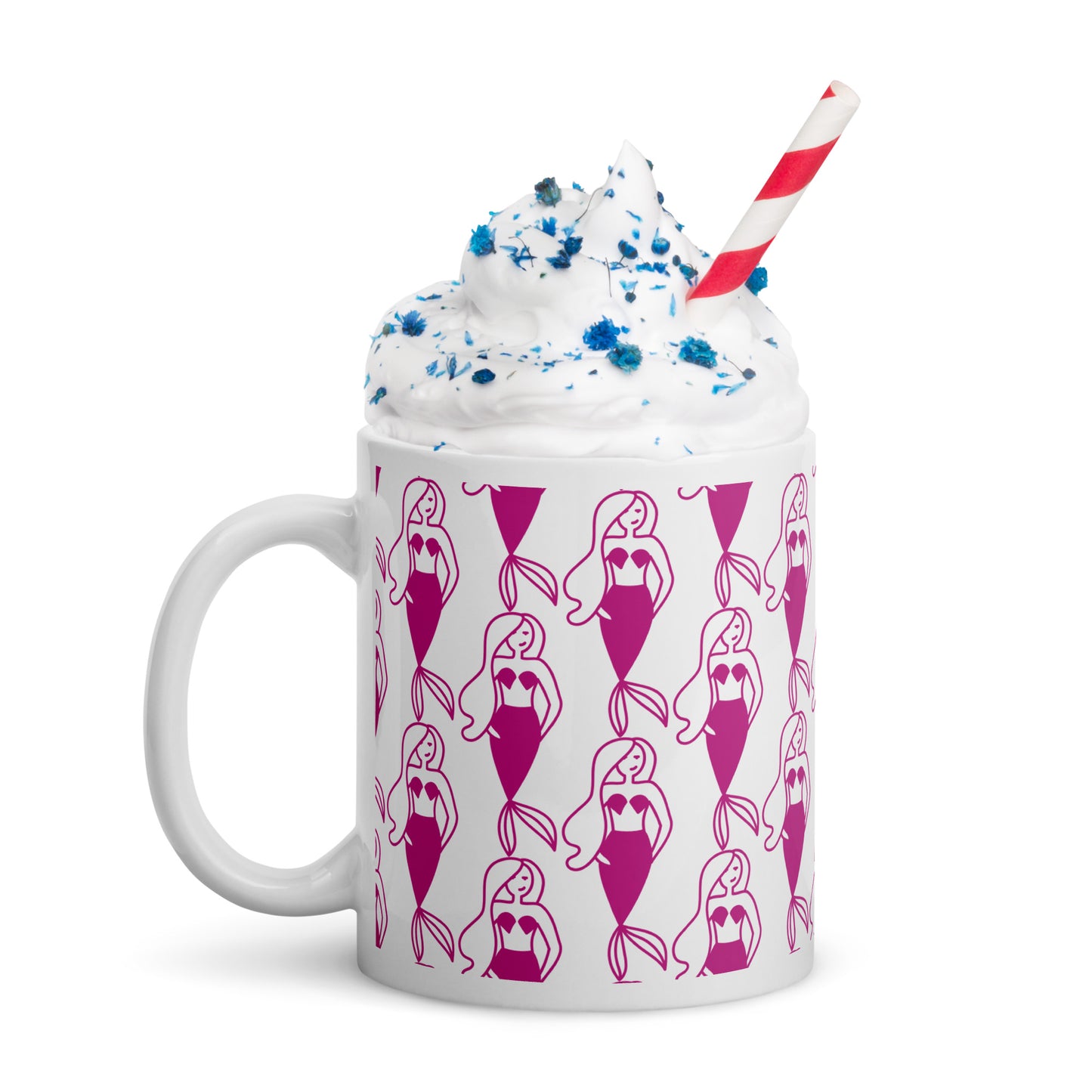 White glossy mug