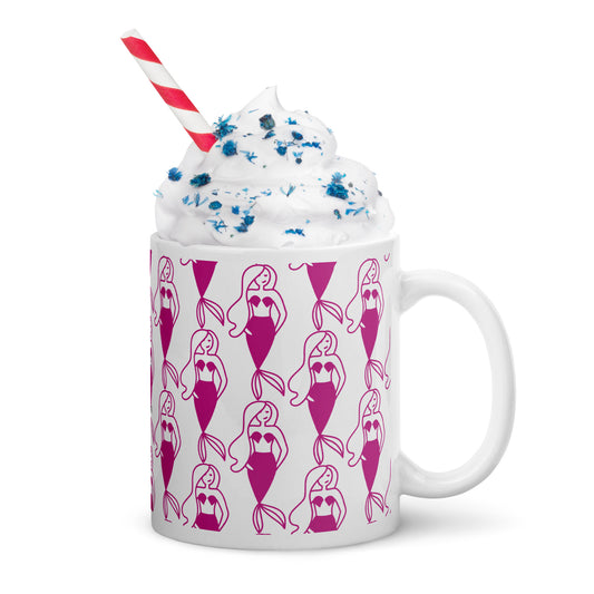 White glossy mug